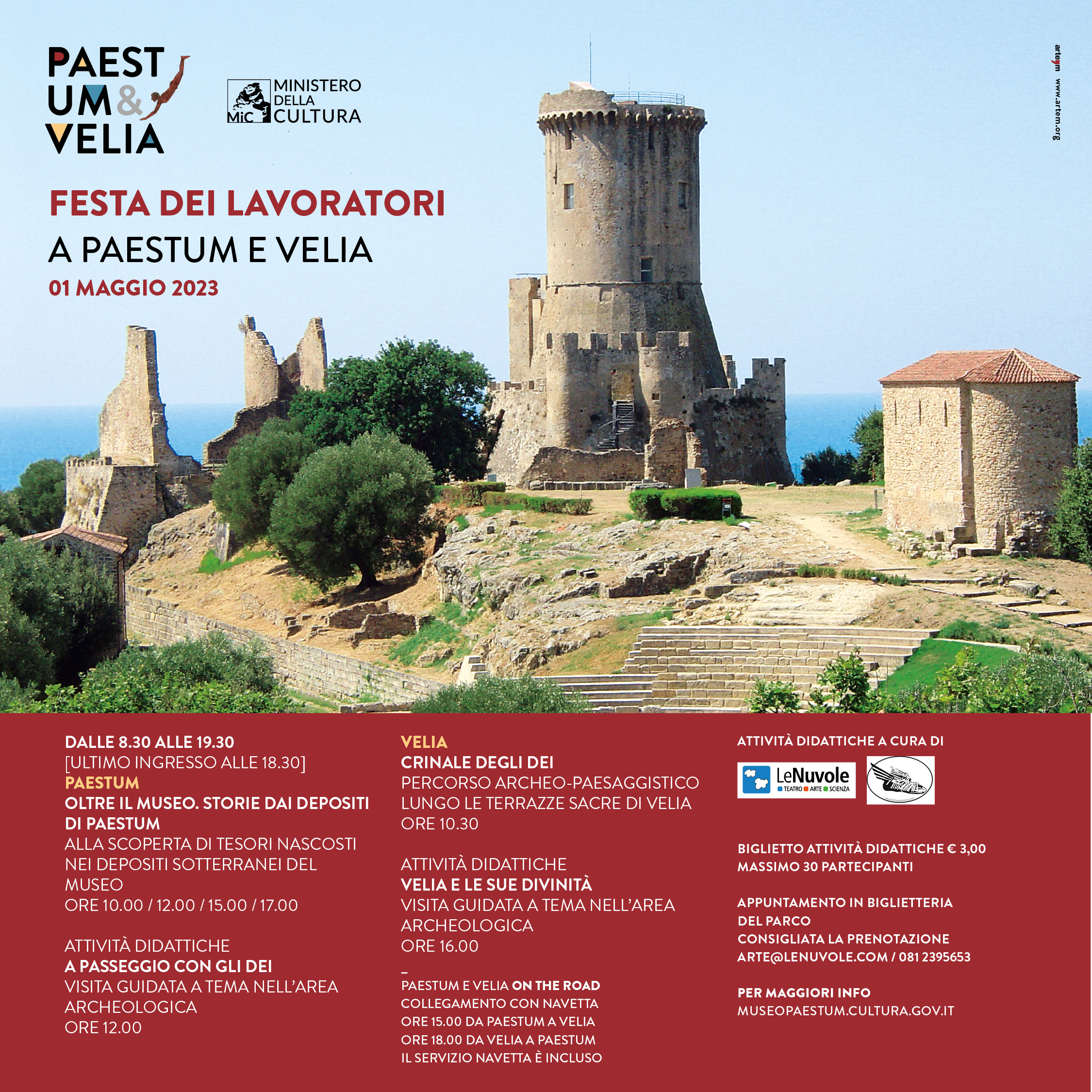 1 MAGGIO 2023: FESTA DEI LAVORATORI A PAESTUM E VELIA